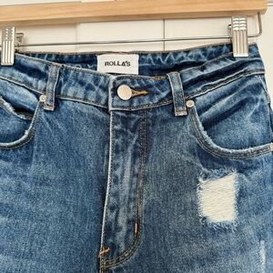 Rolla’s original cropped straight distressed